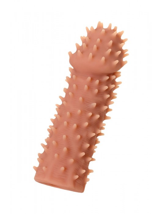 Телесная реалистичная насадка KOKOS Extreme Sleeve 07 с дополнительной стимуляцией - 12,7 см. - KOKOS - в Ульяновске купить с доставкой