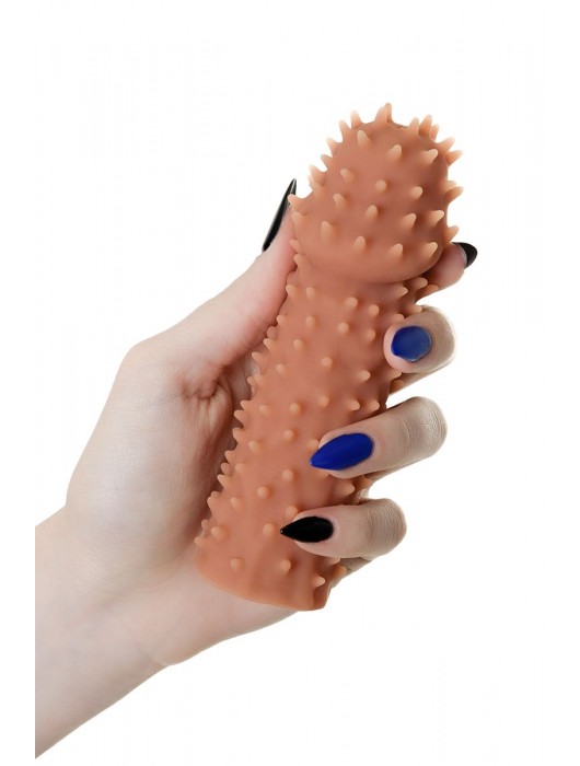 Телесная реалистичная насадка KOKOS Extreme Sleeve 07 с дополнительной стимуляцией - 12,7 см. - KOKOS - в Ульяновске купить с доставкой