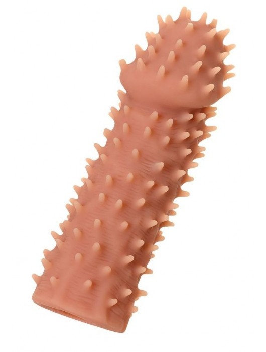 Телесная реалистичная насадка KOKOS Extreme Sleeve 07 с дополнительной стимуляцией - 12,7 см. - KOKOS - в Ульяновске купить с доставкой