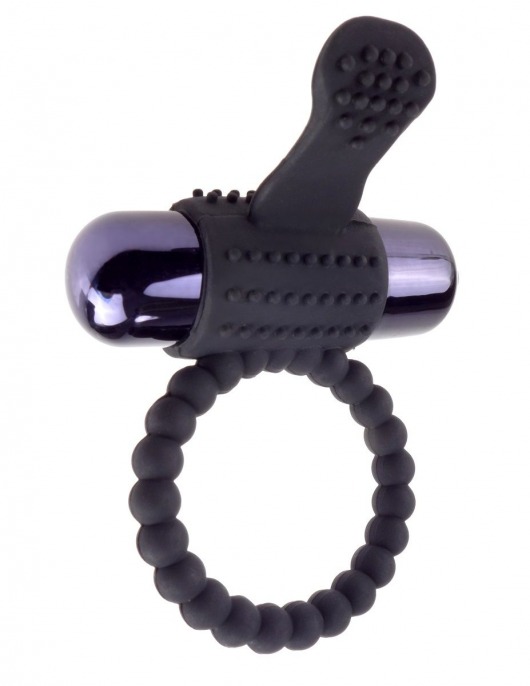 Черное эрекционное виброкольцо Vibrating Silicone Super Ring - Pipedream - в Ульяновске купить с доставкой