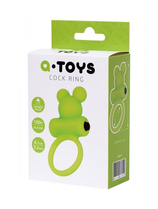 Зеленое виброкольцо на пенис A-Toys - A-toys - в Ульяновске купить с доставкой