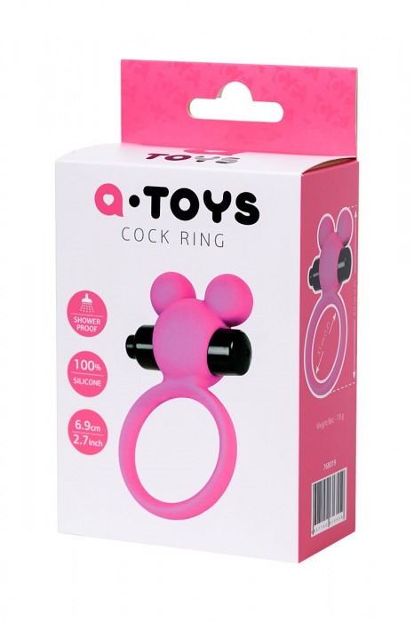 Розовое виброкольцо на пенис A-Toys - A-toys - в Ульяновске купить с доставкой