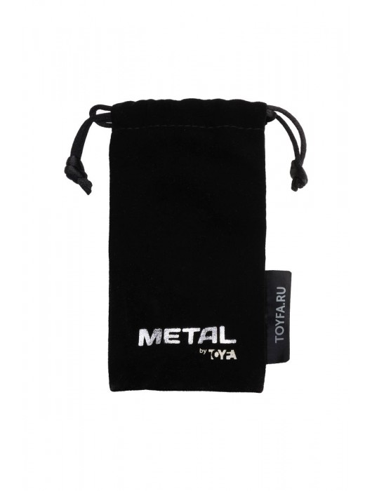 Серебристая конусовидная анальная пробка с фиолетовым кристаллом - 7 см. - ToyFa - купить с доставкой в Ульяновске