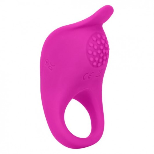 Ярко-розовое эрекционное виброкольцо Silicone Rechargeable Teasing Enhancer - California Exotic Novelties - в Ульяновске купить с доставкой