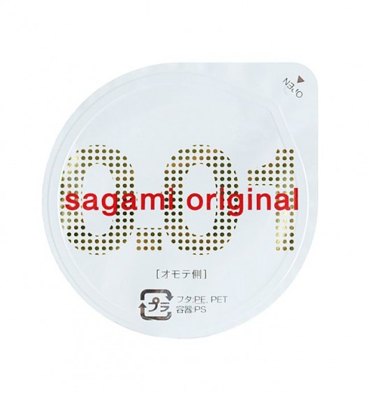 Супертонкий презерватив Sagami Original 0.01 - 1 шт. - Sagami - купить с доставкой в Ульяновске