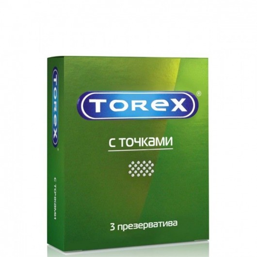 Текстурированные презервативы Torex  С точками  - 3 шт. - Torex - купить с доставкой в Ульяновске