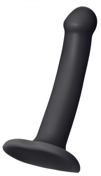 Черный фаллос на присоске Silicone Bendable Dildo S - 17 см. - Strap-on-me - купить с доставкой в Ульяновске