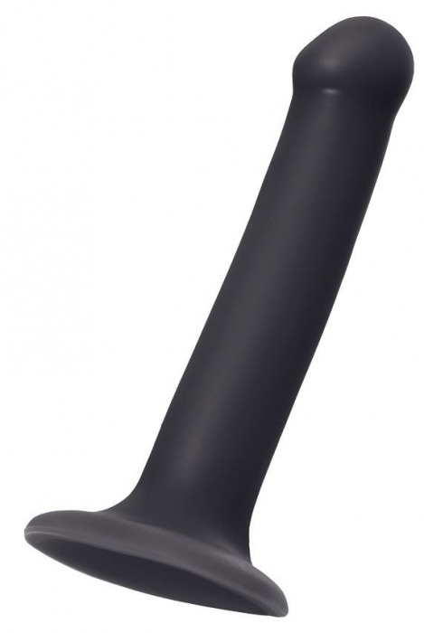 Черный фаллос на присоске Silicone Bendable Dildo M - 18 см. - Strap-on-me - купить с доставкой в Ульяновске