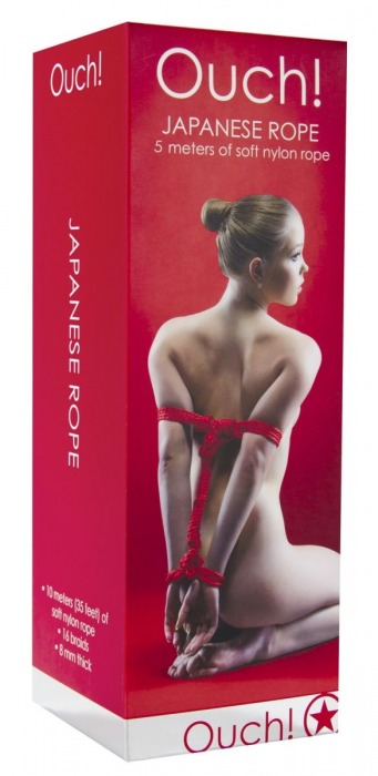 Красная веревка для связывания Japanese Rope - 5 м. - Shots Media BV - купить с доставкой в Ульяновске