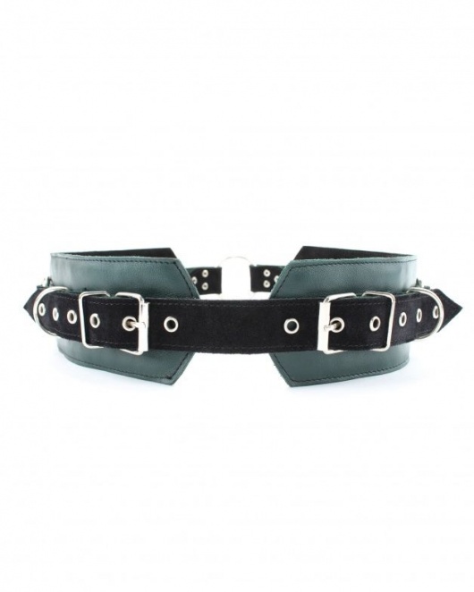 Изумрудный пояс Ladys Arsenal с колечками для крепления - БДСМ Арсенал - купить с доставкой в Ульяновске