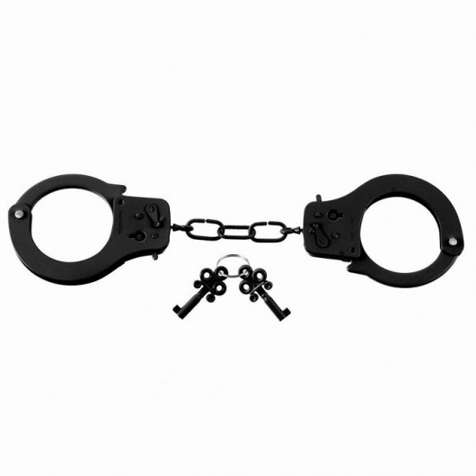 Черные металлические наручники - Pipedream - купить с доставкой в Ульяновске