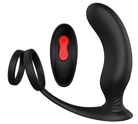 Черный массажер простаты REMOTE P-PLEASER - Dream Toys - в Ульяновске купить с доставкой