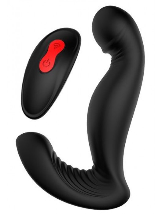 Черный вибромассажер простаты SWIRLING P-PLEASER - Dream Toys - в Ульяновске купить с доставкой