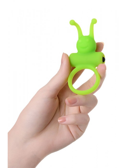 Зеленое эрекционное виброкольцо на пенис Cock Ring - A-toys - в Ульяновске купить с доставкой