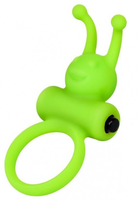 Зеленое эрекционное виброкольцо на пенис Cock Ring - A-toys - в Ульяновске купить с доставкой