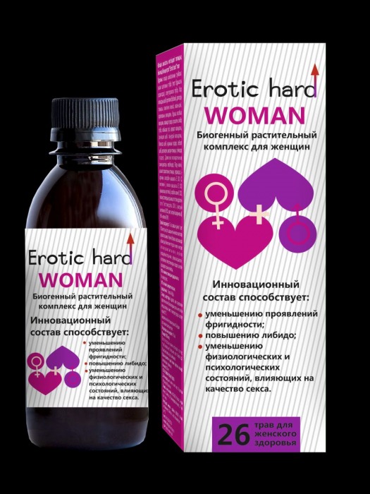 Женский биогенный концентрат для повышения либидо Erotic hard Woman - 250 мл. - Erotic Hard - купить с доставкой в Ульяновске