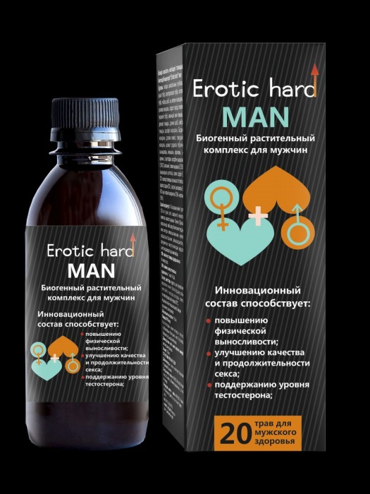 Мужской биогенный концентрат для усиления эрекции Erotic hard Man - 250 мл. - Erotic Hard - купить с доставкой в Ульяновске