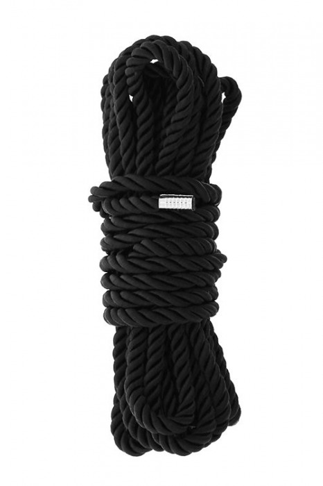 Черная веревка для шибари DELUXE BONDAGE ROPE - 5 м. - Dream Toys - купить с доставкой в Ульяновске