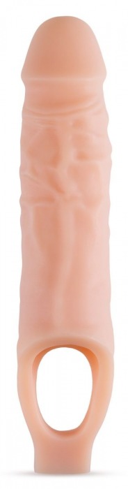 Телесный реалистичный фаллоудлинитель 9 Inch Silicone Cock Sheath Penis Extender - 22,86 см. - Blush Novelties - в Ульяновске купить с доставкой