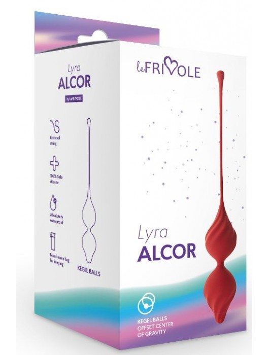 Бордовые вагинальные шарики Alcor - Le Frivole