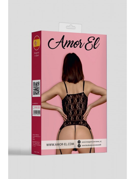 Кружевной корсаж с атласными ленточками - Amor El купить с доставкой