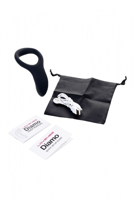 Черное эрекционное кольцо Lovense Diamo - Lovense - в Ульяновске купить с доставкой