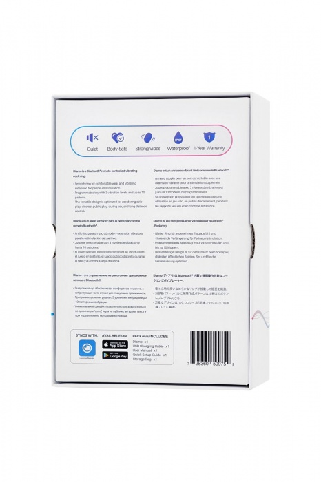 Черное эрекционное кольцо Lovense Diamo - Lovense - в Ульяновске купить с доставкой