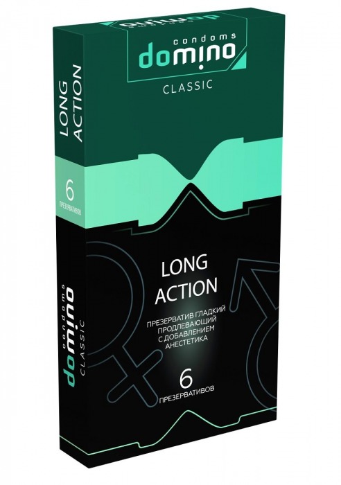 Презервативы с пролонгирующим эффектом DOMINO Classic Long action - 6 шт. - Domino - купить с доставкой в Ульяновске