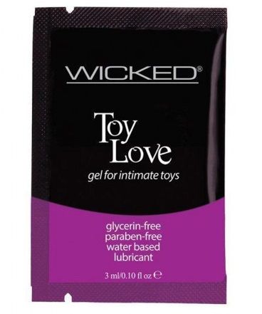 Лубрикант на водной основе для использования с игрушками WICKED Toy Love - 3 мл. - Wicked - купить с доставкой в Ульяновске