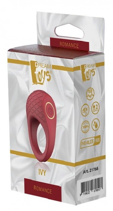 Бордовое эрекционное виброкольцо Ivy - Dream Toys - в Ульяновске купить с доставкой