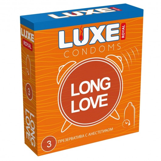 Презервативы с продлевающим эффектом LUXE Royal Long Love - 3 шт. - Luxe - купить с доставкой в Ульяновске