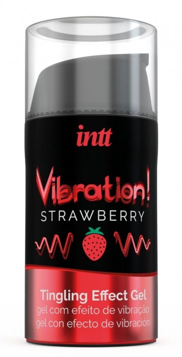 Жидкий интимный гель с эффектом вибрации Vibration! Strawberry - 15 мл. - INTT - купить с доставкой в Ульяновске