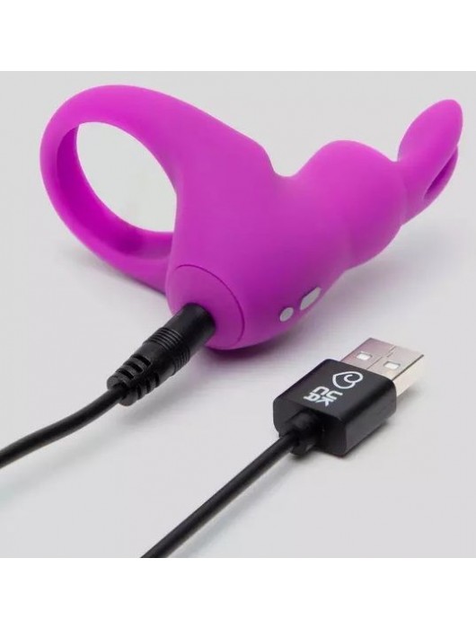 Фиолетовое эрекционное виброкольцо Happy Rabbit Cock Ring Kit - Happy Rabbit - в Ульяновске купить с доставкой