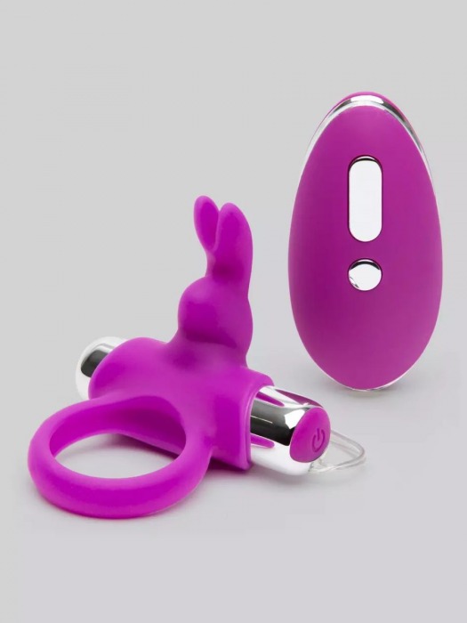 Лиловое виброкольцо с пультом ДУ Remote Control Cock Ring - Happy Rabbit - в Ульяновске купить с доставкой