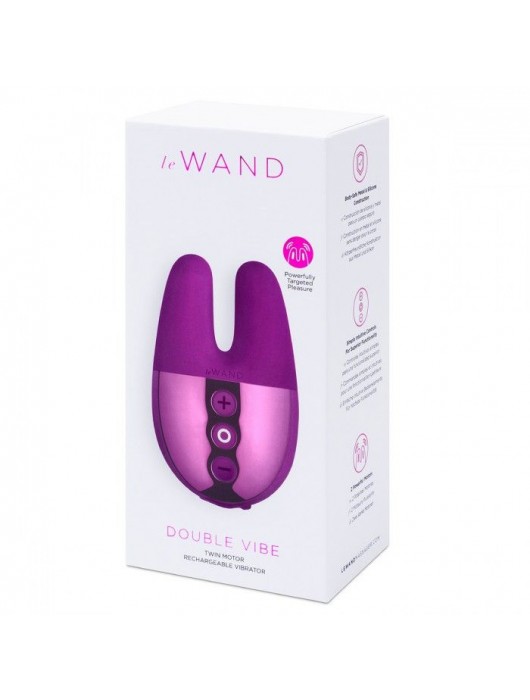 Фиолетовый вибратор с ушками Le Wand Double Vibe - Le Wand