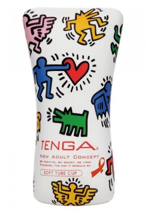 Мастурбатор-туба Keith Haring Soft Tube CUP - Tenga - в Ульяновске купить с доставкой