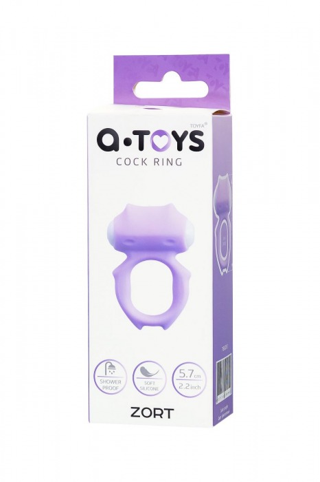 Фиолетовое виброкольцо на пенис Zort - A-toys - в Ульяновске купить с доставкой