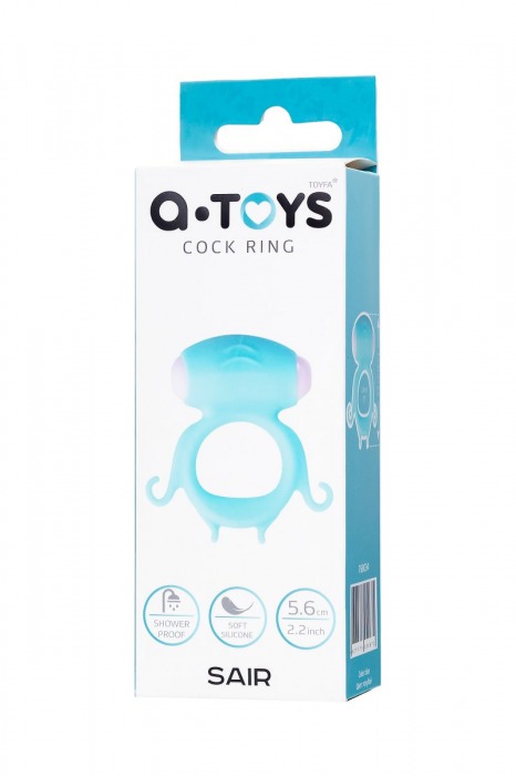 Голубое виброкольцо на пенис Sair - A-toys - в Ульяновске купить с доставкой