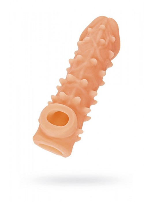 Телесная закрытая насадка с пупырышками Cock Sleeve Size S - 13,8 см. - KOKOS - в Ульяновске купить с доставкой