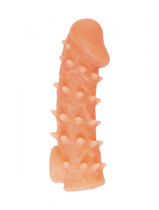 Телесная закрытая насадка с пупырышками Cock Sleeve Size S - 13,8 см. - KOKOS - в Ульяновске купить с доставкой