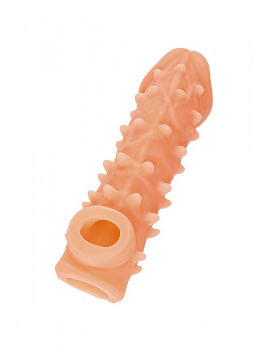 Телесная закрытая насадка с пупырышками Cock Sleeve Size S - 13,8 см. - KOKOS - в Ульяновске купить с доставкой