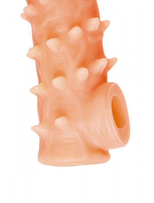 Телесная закрытая насадка с пупырышками Cock Sleeve Size S - 13,8 см. - KOKOS - в Ульяновске купить с доставкой