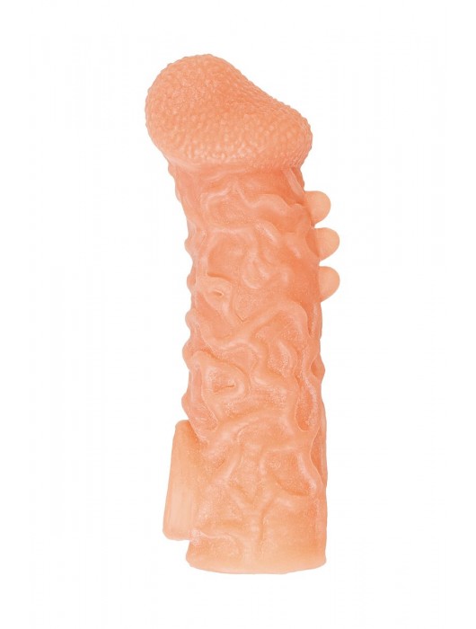 Телесная закрытая насадка с шершавой головкой Cock Sleeve Size S - 13,8 см. - KOKOS - в Ульяновске купить с доставкой