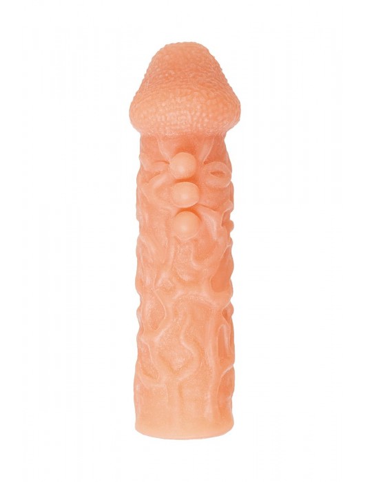 Телесная закрытая насадка с шершавой головкой Cock Sleeve Size S - 13,8 см. - KOKOS - в Ульяновске купить с доставкой