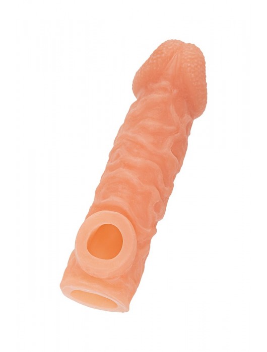 Телесная закрытая насадка с шершавой головкой Cock Sleeve Size S - 13,8 см. - KOKOS - в Ульяновске купить с доставкой