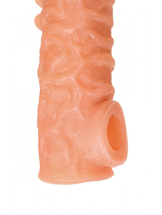 Телесная закрытая насадка с шершавой головкой Cock Sleeve Size S - 13,8 см. - KOKOS - в Ульяновске купить с доставкой