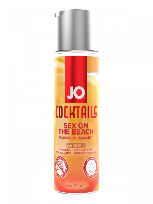 Вкусовой лубрикант на водной основе JO Cocktails Sex On The Beach - 60 мл. - System JO - купить с доставкой в Ульяновске