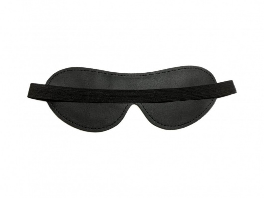 Черная лаковая маска на глаза из эко-кожи - БДСМ Арсенал - купить с доставкой в Ульяновске
