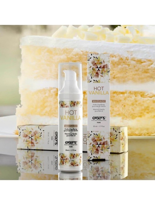 Разогревающее массажное масло с ароматом ванили Gourmet Hot Vanilla - 50 мл. - Exsens - купить с доставкой в Ульяновске