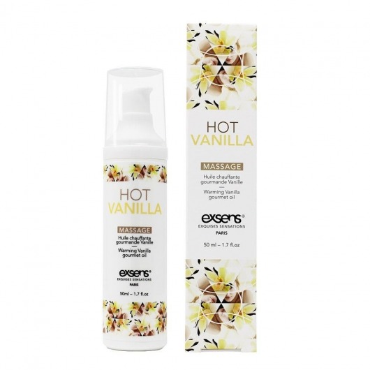 Разогревающее массажное масло с ароматом ванили Gourmet Hot Vanilla - 50 мл. - Exsens - купить с доставкой в Ульяновске